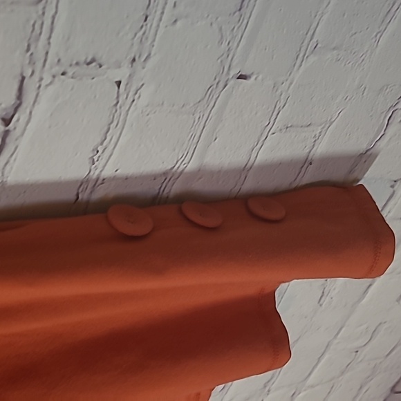 Rust Burnt Orange Long Sleeve Scoop Neck Tunic Top Size L/XL - Picture 5 of 7